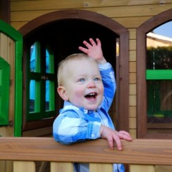 Axi Cabanes enfants Bois massif Naturel
