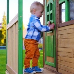 Axi Cabanes enfants Bois massif Naturel