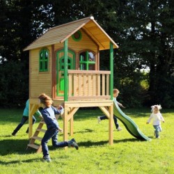 Axi Cabanes enfants Bois massif Naturel