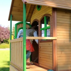 Axi Cabanes enfants Bois massif Naturel