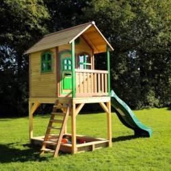 Axi Cabanes enfants Bois massif Naturel