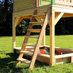 Axi Cabanes enfants Bois massif Naturel