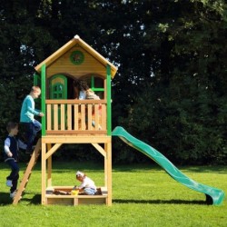 Axi Cabanes enfants Bois massif Naturel