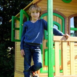 Axi Cabanes enfants Bois massif Naturel