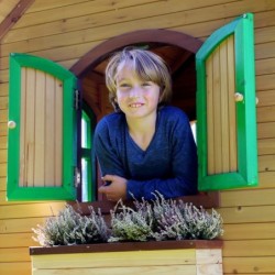Axi Cabanes enfants Bois massif Naturel