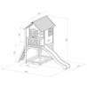 Axi Cabanes enfants Bois massif Naturel