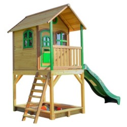 Axi Cabanes enfants Bois massif Naturel