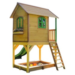 Axi Cabanes enfants Bois massif Naturel