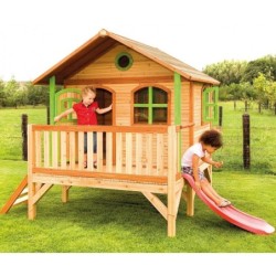 Axi Cabanes enfants Bois massif Naturel
