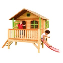Axi Cabanes enfants Bois massif Naturel