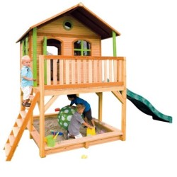 Axi Cabanes enfants Bois massif Naturel