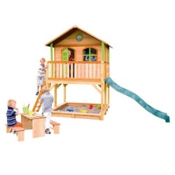 Axi Cabanes enfants Bois massif Naturel