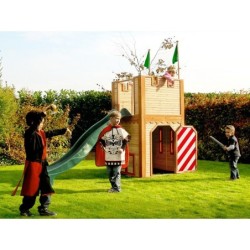 Axi Cabanes enfants Bois massif Naturel