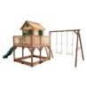 Axi Cabanes enfants Bois massif Naturel