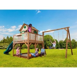 Axi Cabanes enfants Bois massif Naturel