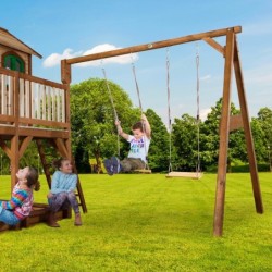 Axi Cabanes enfants Bois massif Naturel