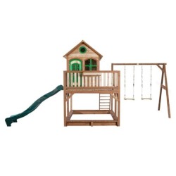 Axi Cabanes enfants Bois massif Naturel