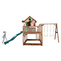 Axi Cabanes enfants Bois massif Naturel