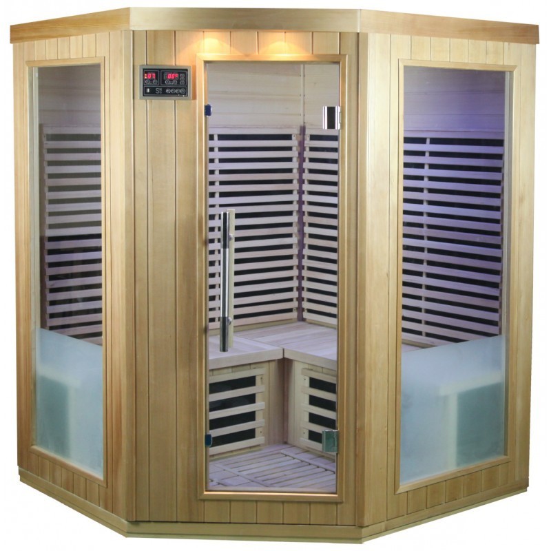 SNÖ Sauna infrarouge Bois massif Bois naturel SNÖ Sauna infrarouge Bois massif Bois naturel
