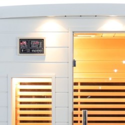 SNÖ Sauna infrarouge Bois massif Blanc