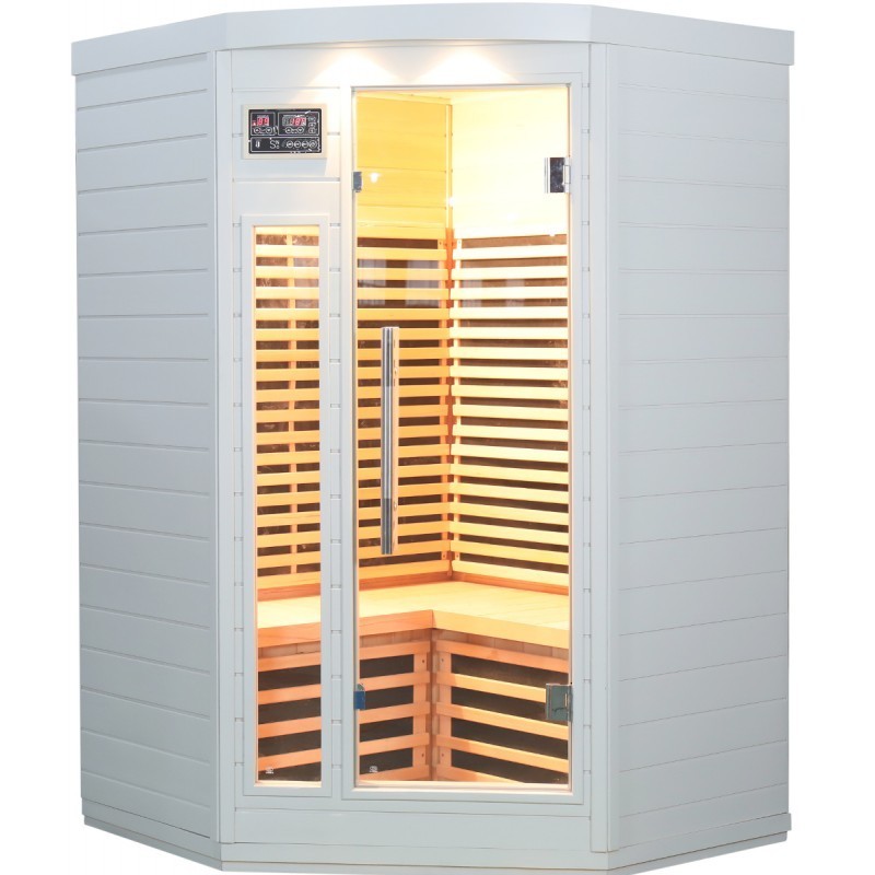 SNÖ Sauna infrarouge Bois massif Blanc SNÖ Sauna infrarouge Bois massif Blanc