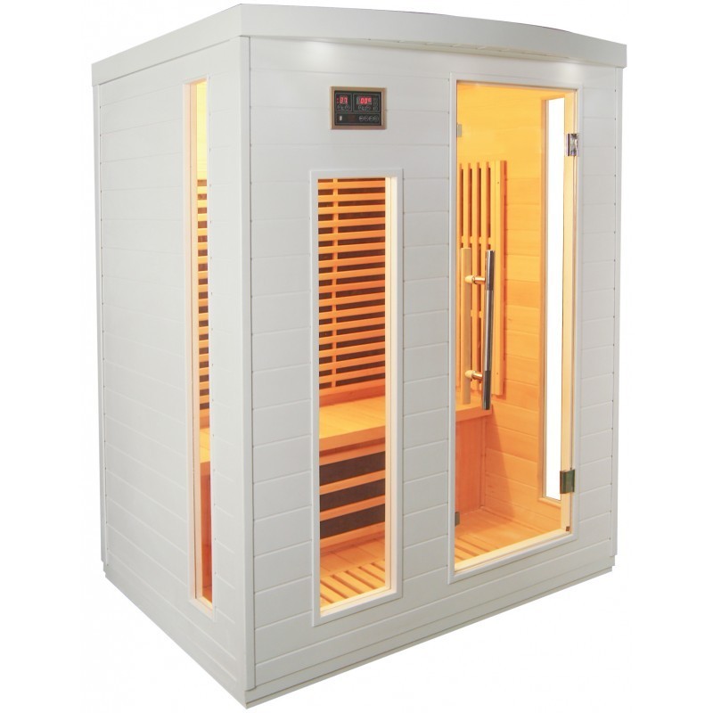 SNÖ Sauna infrarouge Bois massif Blanc SNÖ Sauna infrarouge Bois massif Blanc