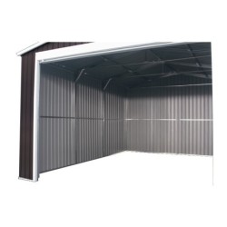 X-Metal Garage métal Acier galvanisé Gris 17.31m²