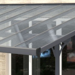 X-Metal Toit de terrasse alu Aluminium Gris 17m²