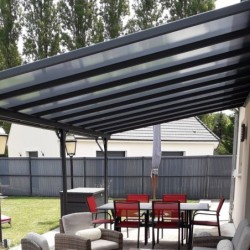 X-Metal Toit de terrasse alu Aluminium Gris 17m²