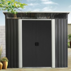 X-Metal Abri de jardin métal Acier galvanisé Gris 5.64m²