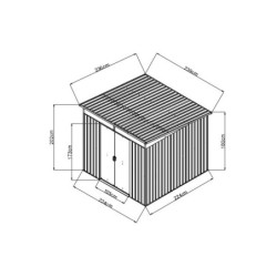 X-Metal Abri de jardin métal Acier galvanisé Gris 5.64m²