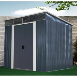 X-Metal Abri de jardin métal Acier galvanisé Gris 5.64m²