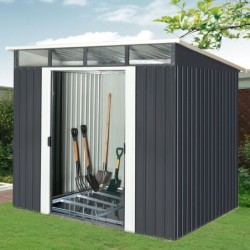 X-Metal Abri de jardin métal Acier galvanisé Gris 5.64m²