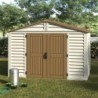 Duramax Abri de jardin résine PVC Beige 10.56m²