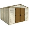 Duramax Abri de jardin résine PVC Beige 10.56m²
