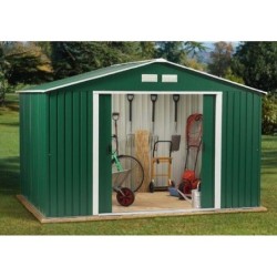 Duramax Abri de jardin métal Métal + 3 couches peinture Vert 7.81m²