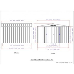 Duramax Abri de jardin métal Métal + 3 couches peinture Vert 9.75m²