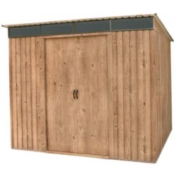 Duramax Abri de jardin métal Métal + 3 couches peinture Marron 4.84m²