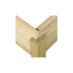 Karibu Abri de jardin bois 5 à 10 m² Bois massif Marron 9.24m²