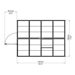 Canopia by Palram Serre de jardin en polycarbonate Gris 4.6m²