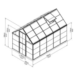 Canopia by Palram Serre de jardin en polycarbonate Gris  5.7m²