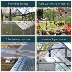 Canopia by Palram Serre de jardin en polycarbonate Gris  5.7m²