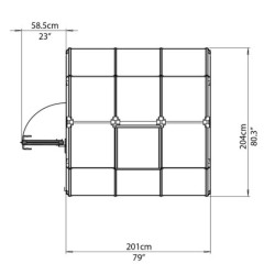 Canopia by Palram Serre de jardin en polycarbonate PVC (Polychlorure de vinyle) Vert 4.10m²