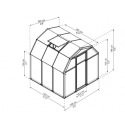 Canopia by Palram Serre de jardin en polycarbonate PVC (Polychlorure de vinyle) Vert 4.10m²