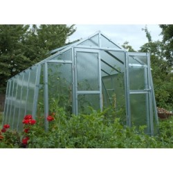 Limes Serre de jardin en verre Gris 8.45m²