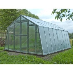 Limes Serre de jardin en verre Gris 13.7m²