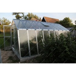 Limes Serre de jardin en verre Gris 13.7m²