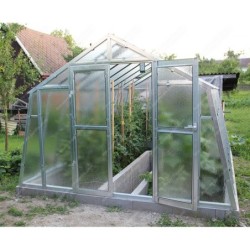 Limes Serre de jardin en verre Gris 13.7m²