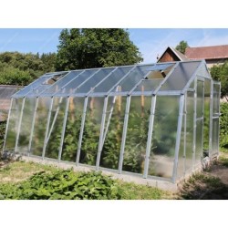 Limes Serre de jardin en verre Gris 13.7m²