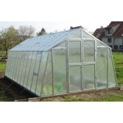 Limes Serre de jardin en polycarbonate Gris 18.21m²